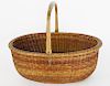 Antique Oval Open Swing Handle Nantucket Basket, Attributed to William Appleton
