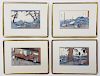 Set of Four Utagawa Hiroshige Woodblock Prints