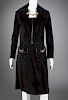 Vintage Gucci ladies black suede skirt suit