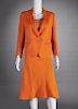 Sonia Rykiel orange linen skirt suit