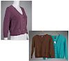 Group of ladies Henri Bendel cashmere sweaters