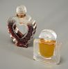 (2) Lalique France perfume bottles