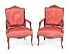 A Pair of Bergere Armchairs
Height 40 x width 25 x depth 22 inches.