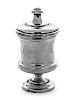 A German Silver Covered Urn
Late 19th Century
raised on a pedestal foot.
