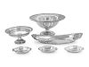 Six American Silver Articles
Various Makers including Gorham and Tiffany
comprising an oval serving dish, three nut dishes, a compote, and a weighted 