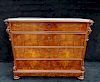 19TH C. CONTINENTAL MARBLE TOP WALNUT COMMODE