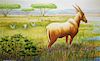 Howard John Besnia Naturalist Hartebeest Painting
