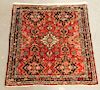 Persian Oriental Red Geometric Prayer Carpet Rug