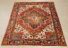 Persian Heriz Oriental Geometric Floral Carpet Rug