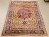 LG Antique Persian Floral Tendril Carpet Rug