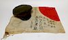 2PC WWII Japanese Military Hat Meatball Flag Group