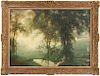 Louis Loeb "The Dawn - Landscape" Oil on Canvas