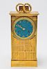 Neoclassical Gilt Bronze Books Motif Mantel Clock
