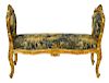 French Louis XV Style Giltwood Tapestry Bench