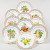 Set of Ten Royal Copenhagen Porcelain 'Flora Danica' Plates