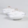 Pair of English Ironstone Shell Form Tureens and Covers