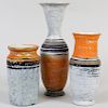 Three Gorka Livia Pottery Vases