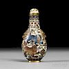 Cloisonne Snuff Bottle with Shishi   Lions