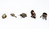 Miniature Whimsical Creatures Bronze Group of 5