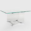 Perspex, Stainless Steel and Glass Dining Table, Alessandro Albrizzi (1934-1994) 