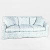 Floral Linen Upholstered Three Seat Sofa