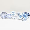 Miscellaneous Group of Blue and White Porcelain Kitchen Wares