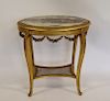 Louis XV1 Style Carved Giltwood And Marbletop