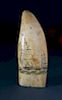 Whaleman Scrimshaw and Polychrome Whale Tooth, circa 1850