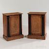 Pair of Neoclassical Mahogany and Mahogany-veneered Side Cabinets