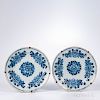 Pair of Dutch Delft Blue and White Dishes