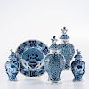 Five Pieces of Dutch Blue and White Delft