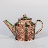 Staffordshire Lead-glazed Creamware Teapot and Cover