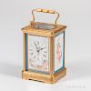 Engraved Grand Sonnerie Porcelain Panel Carriage Clock