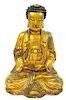 Chinese Carved Wooden Qing Dynasty Buddha