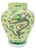 Chinese Yellow Porcelain Dragon Vase