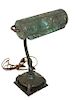 Bronze Mounted Handel Art Glass Desk Lamp