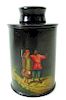 Russian Lacquer Tea Caddy Peasants Courting