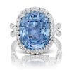 ICY BLUE 14.57ct BURMESE SAPPHIRE DIAMOND RING