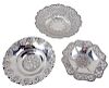 (3) Three Sterling Silver Dishes
