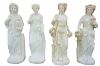 20th century four seasons marble sculptures
