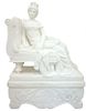 20th century Carved Marble Women Sculpture