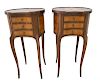 Pair of French Marble Top End Tables