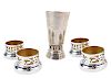 Bier Sterling Silver Kiddish Cup and 4 Candle