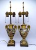 PR. NEO CLASSICAL STYLE DECORATED PORCELAIN LAMPS 