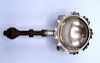 18TH C. SOUTH AMERICAN SILVER HOLDER WITH WOODEN HANDLE 2"H 8"L