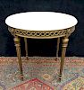 LOUIS XV STYLE GILT MARBLE TOP CENTER TABLE