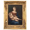 AFTER RAFAEL SANZIO (1483-1520). END OF THE 19TH CENTURY. VIRGIN WITH CHILD. Italian school. Oil on canvas. 13 x 9.4 in