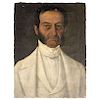 PORTRAIT OF A GENTLEMAN. MEXICO, END OF THE 19TH CENTURY. Oil on canvas.