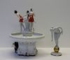 Antique Porcelain Figural Fountain Together With