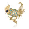 Boucheron Turquoise and Sapphire Rooster Pin